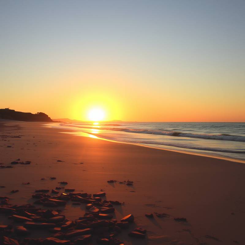 Foto de la Playa de Bolonia al atardecer, Cádiz